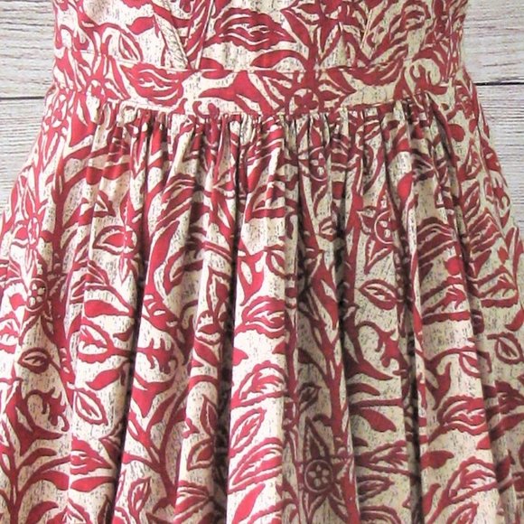 Tracy Reese Red & Cream Floral Dress - Picture 5 of 9